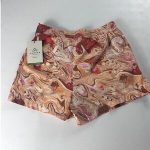 Alpine Design Womens Small Multi Marbling Woven Shortie Shorts ADW13805P NWT